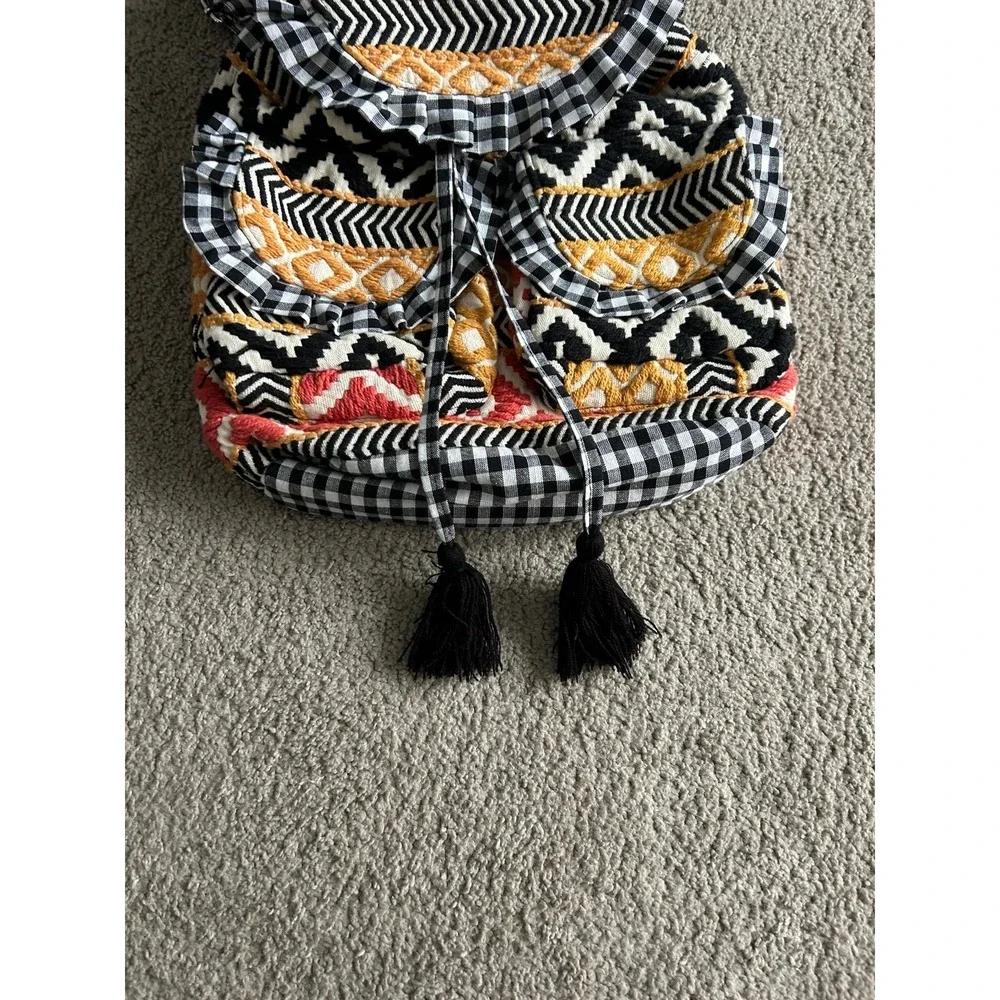 America & Beyond Boho Woven‎ Backpack